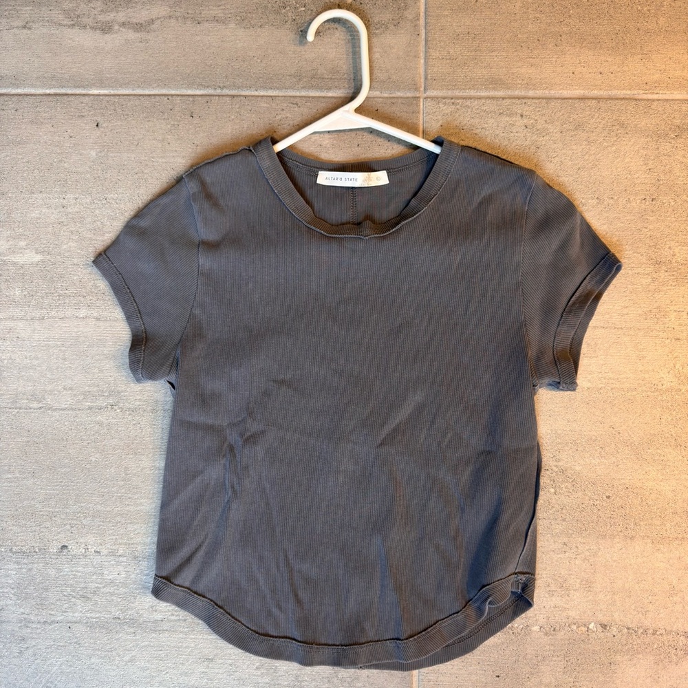 Altar'd State Charcoal Short Sleeve Tee